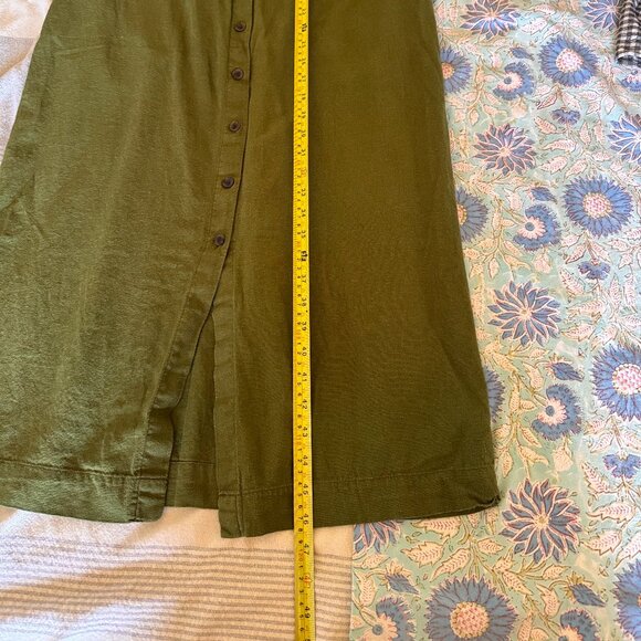 Sleeveless Button-Front Linen-Blend Maxi Shift Dress - Picture 9 of 10